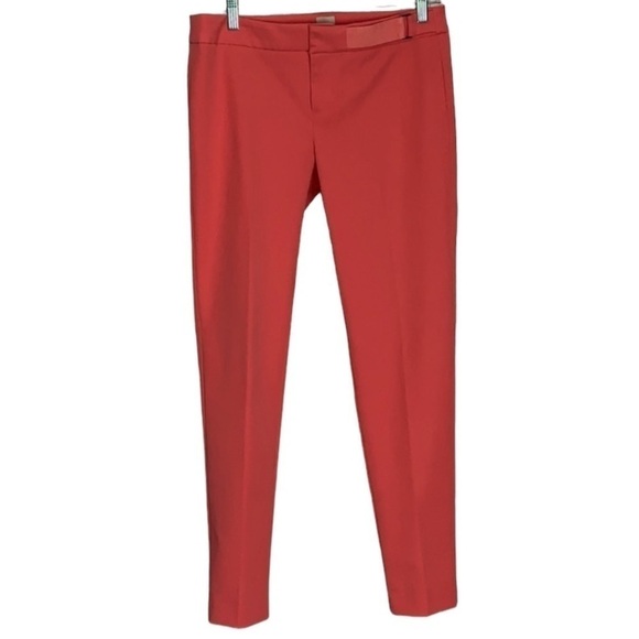 🌸2/$25 Ecru Salmon Pink Madison Slim Trouser Ankle Pant - Picture 2 of 7